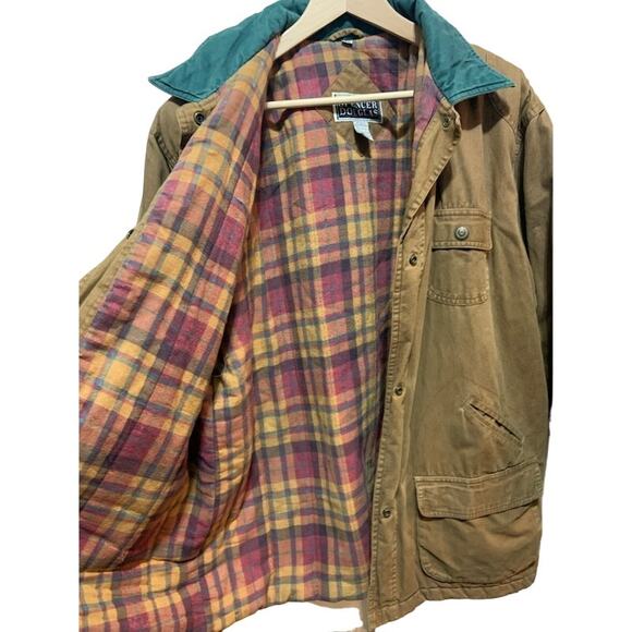 Vintage Spencer Douglas barn chore coat tan canvas with flannel lining size 2xl - Picture 6 of 12